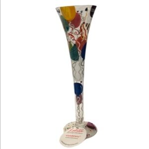 Lolita Hand painted Celebrate Champagne Flute NWT